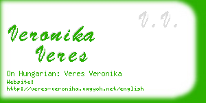 veronika veres business card